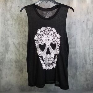 LACE SKULL TANK TOP